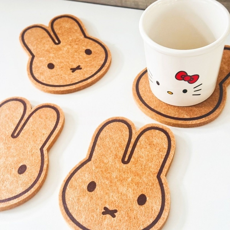 Coffee Tea Photos - 2-teiliges Miffy-Kaninchen-Untersetzer-Set im japanischen Stil, hitzeisolierende