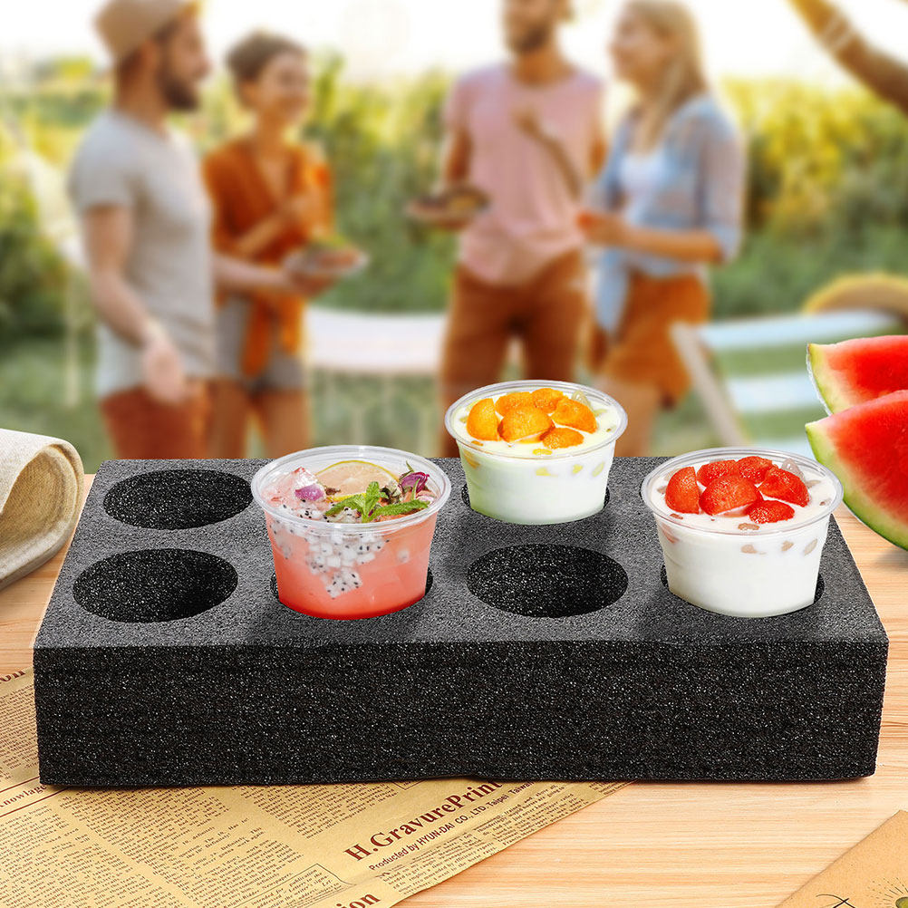 Coffee Tea Stand - 4 Stück 8-Loch-Getränkehalter aus Premium-Schaumstoff für