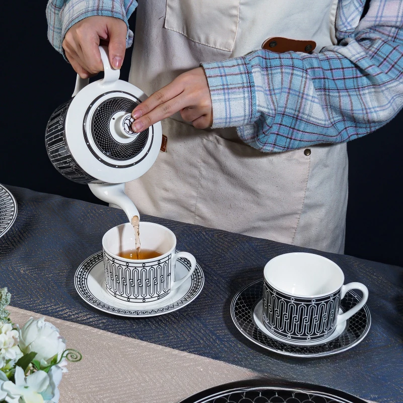 Coffee Tea Organizer - Einfaches Teeservice im europäischen Stil, Keramik-Kaffeetasse,