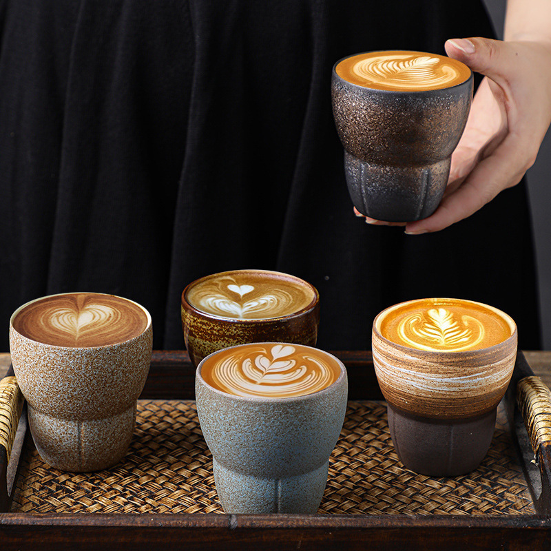 Coffee Tea Japan - Espressotasse im japanischen Stil, grobe Keramik,