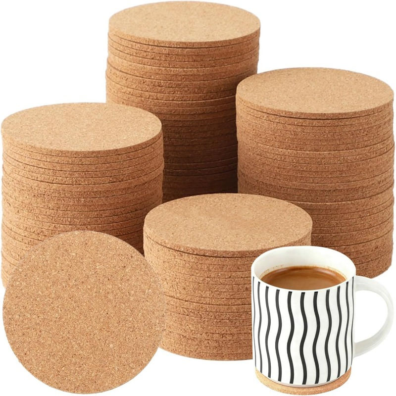 Natürliche runde Korkuntersetz – Coffee Tea Stand Bewertung und Preis