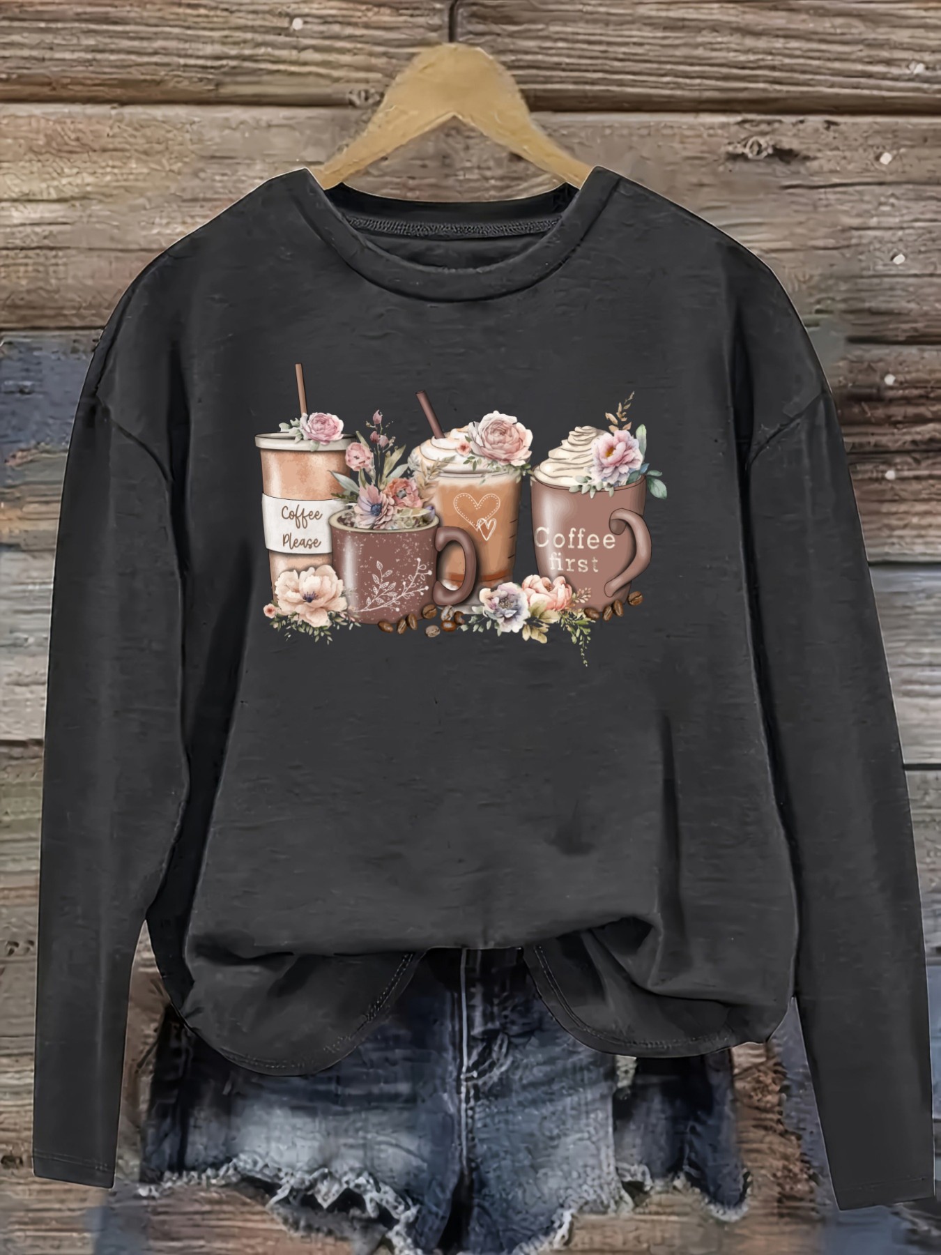 Damen-Freizeit-T-Shirt mit lan – Coffee & Tea Restaurant Bewertung und Preis