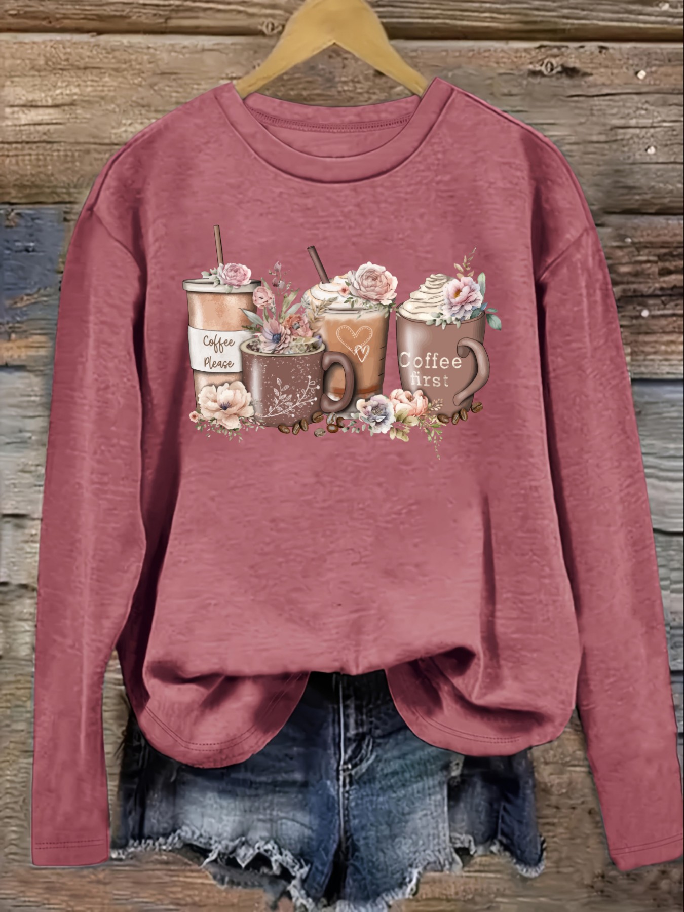 Damen-Freizeit-T-Shirt mit lan – Coffee & Tea Restaurant Bewertung und Preis