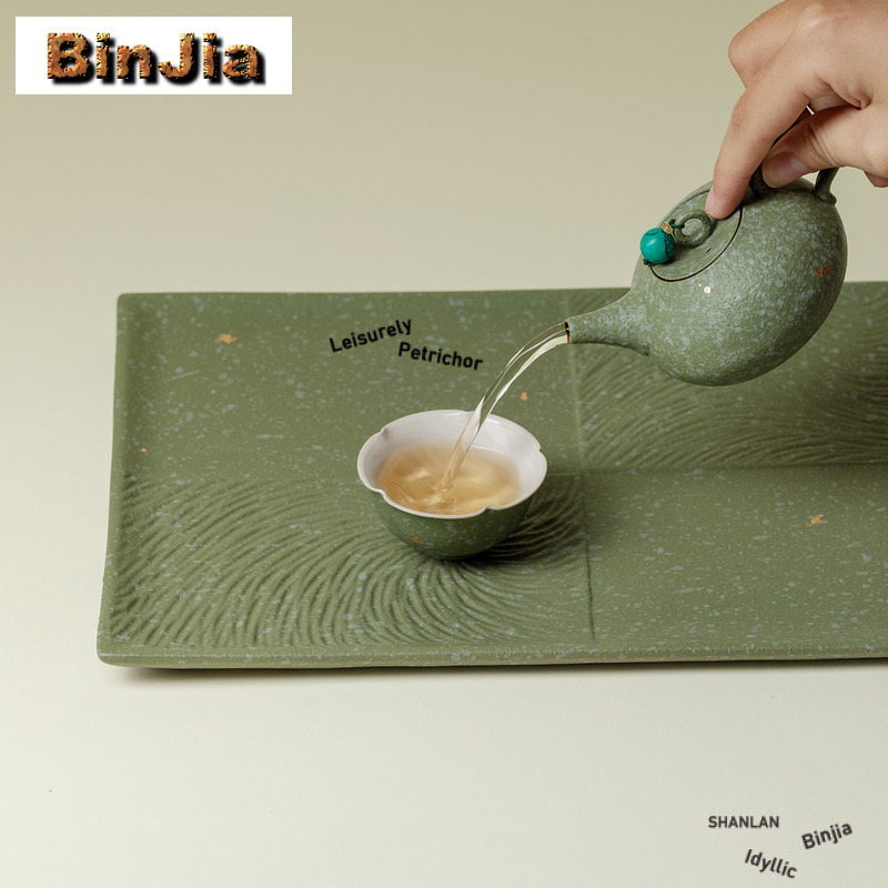 Grüne grobe Keramik, rechtecki – Coffee Tea In Chinese Bewertung und Preis