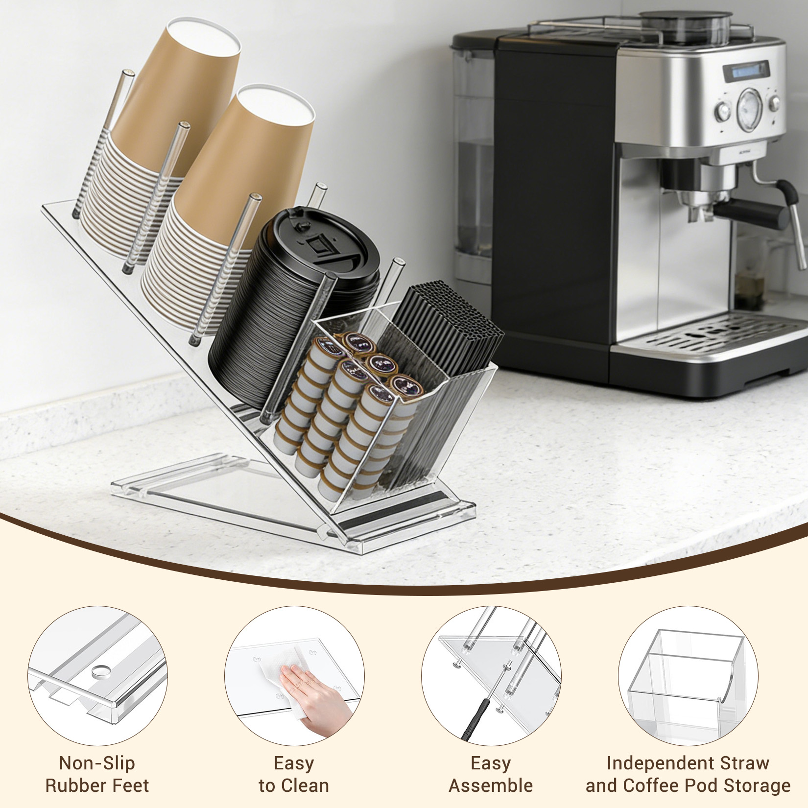 Acryl-Kaffeebecherhalter, Vers – Coffee Tea Holder Bewertung und Preis