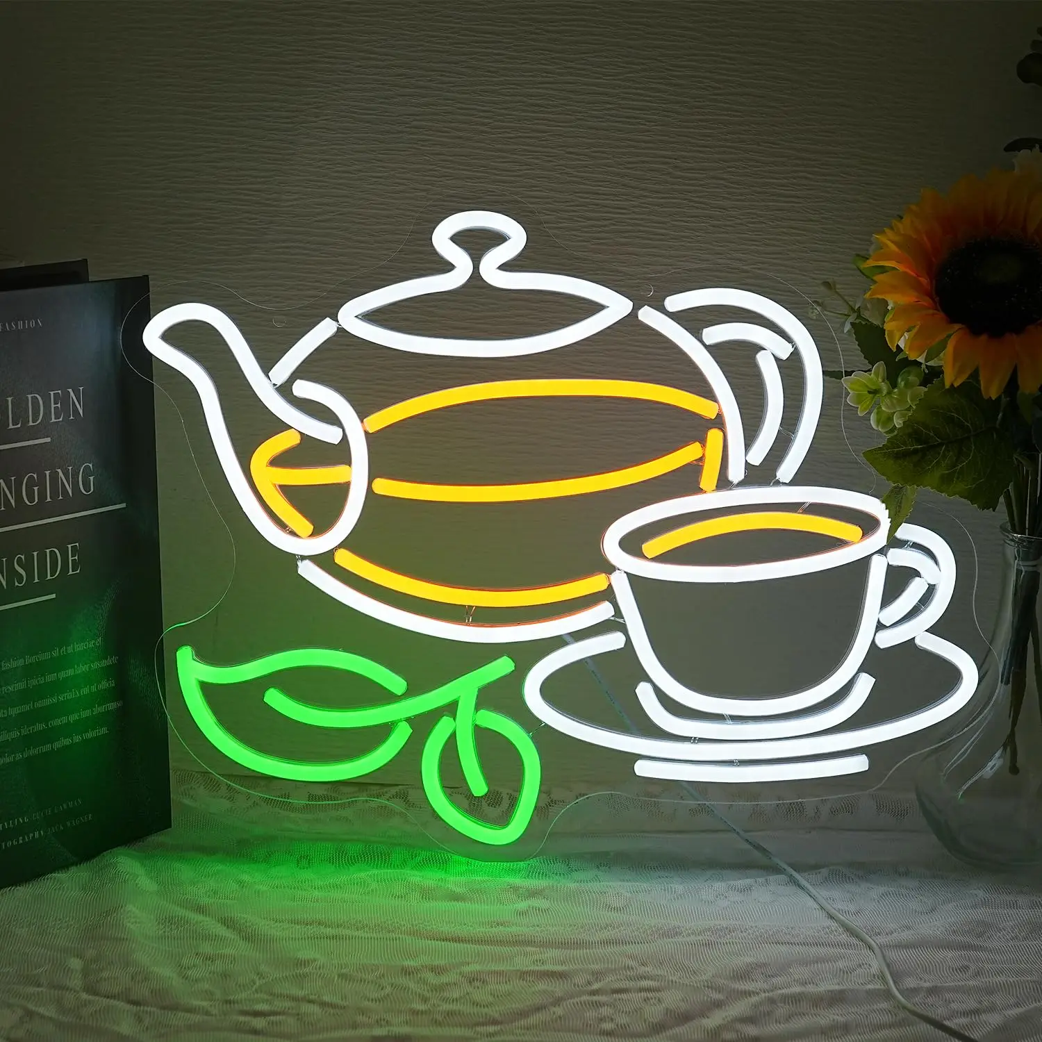 Tee-Neonschild, Teekanne, Lich – Coffee Tea Plantation Bewertung und Preis