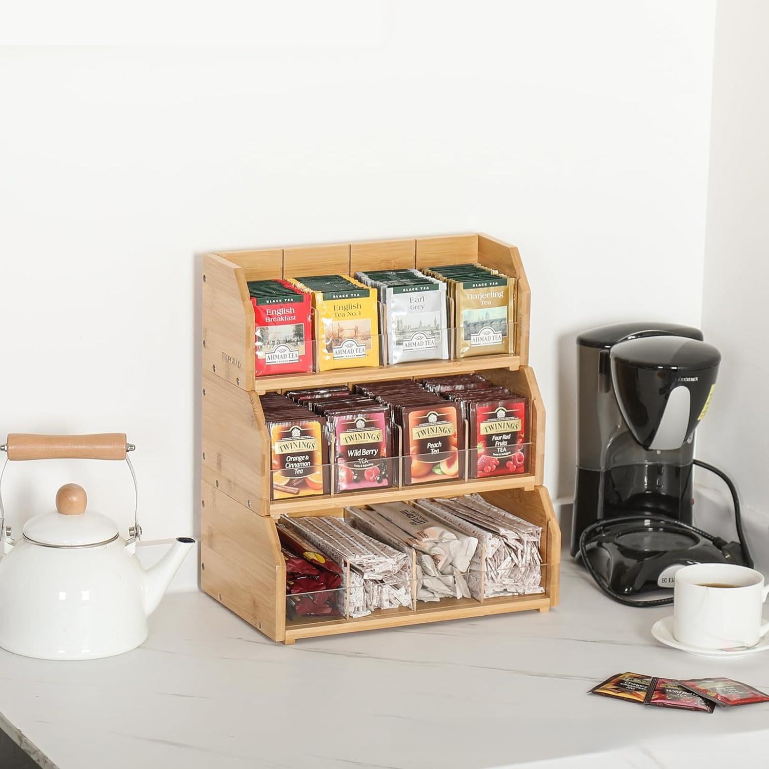 Bambus Teebeutel-Aufbewahrungs – Coffee Tea Organizer Bewertung und Preis