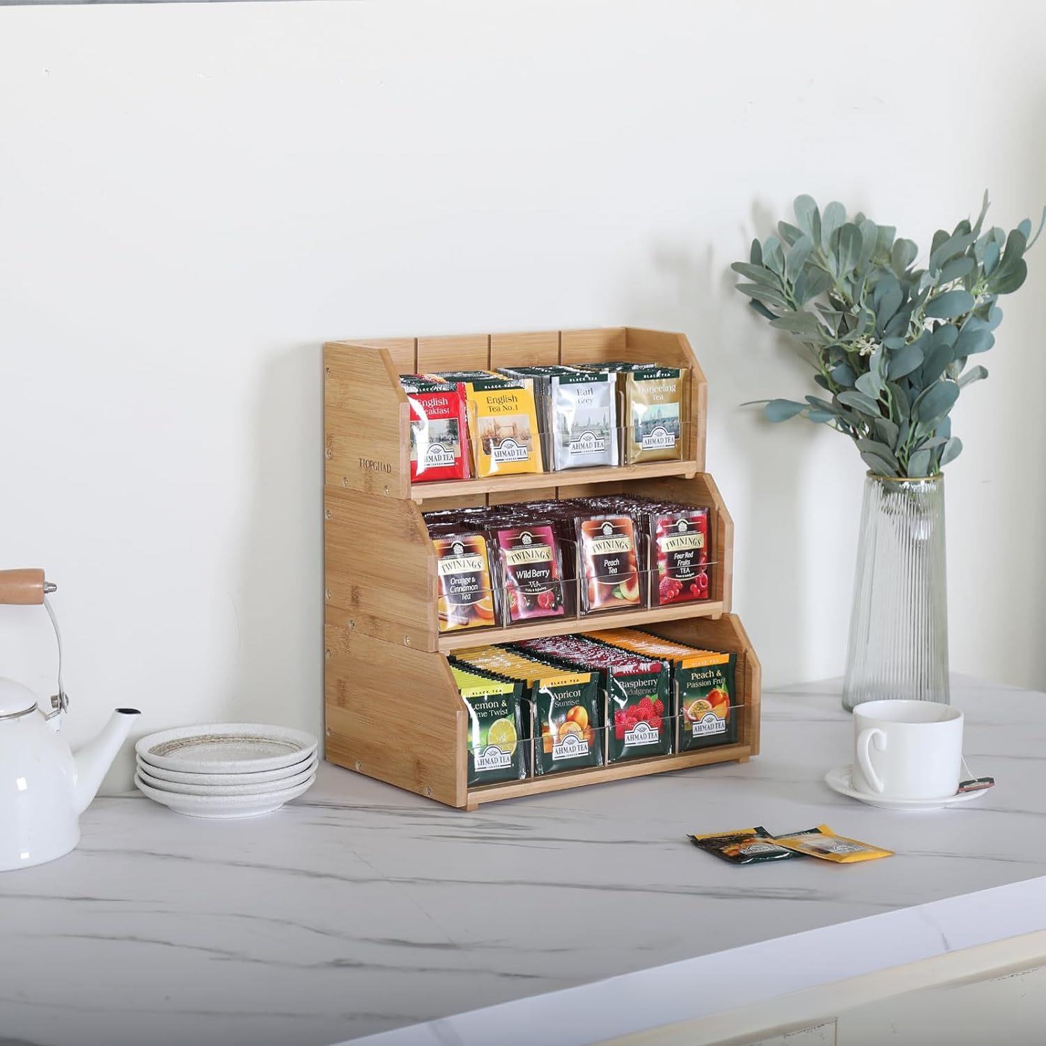 Bambus Teebeutel-Aufbewahrungs – Coffee Tea Organizer Bewertung und Preis
