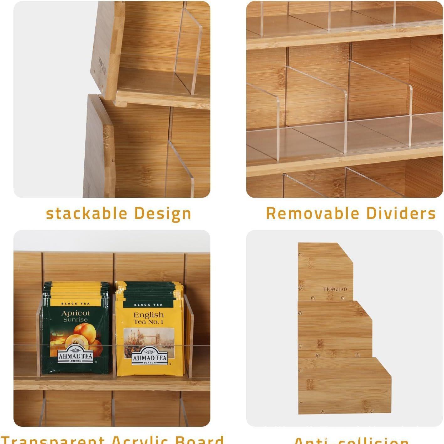 Bambus Teebeutel-Aufbewahrungs – Coffee Tea Organizer Bewertung und Preis