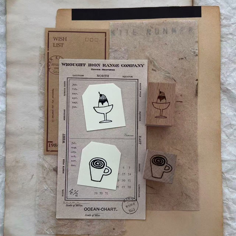 Vintage Holzstempel mit Kaffee – Coffee Tea Photos Bewertung und Preis