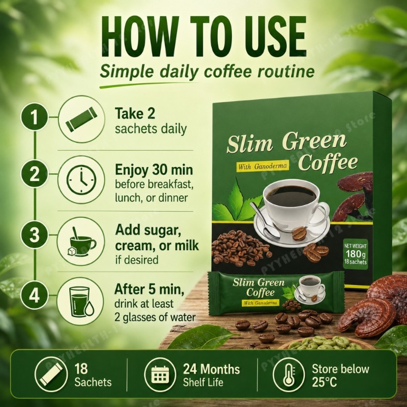 Slim Green Coffee Ganoderma Gr – Coffee Tea For Weight Loss Bewertung und Preis