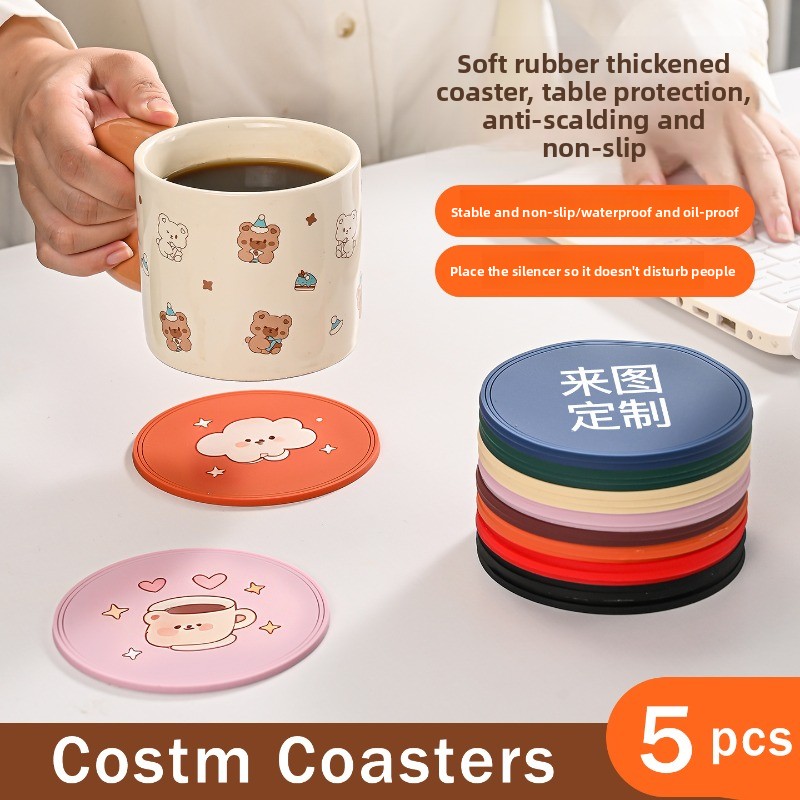 5 Stück Blanko-PVC-Untersetzer – Coffee Tea Photos Bewertung und Preis