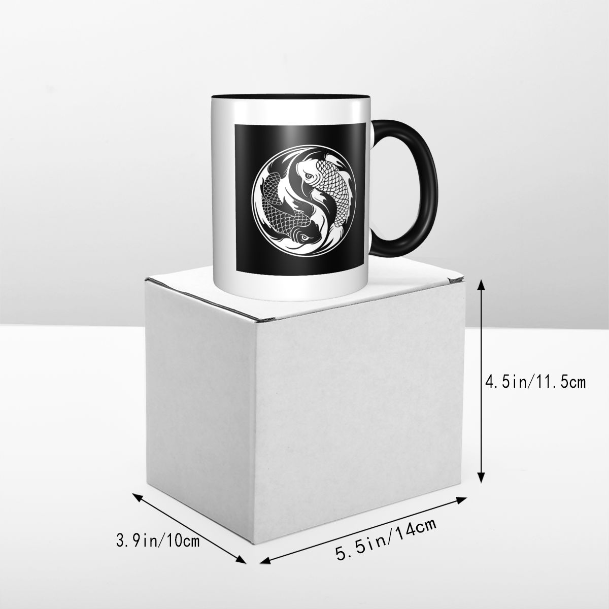 Schwarz-weiße Yin Yang Koi-Fis – Coffee Tea Yin Yang Bewertung und Preis